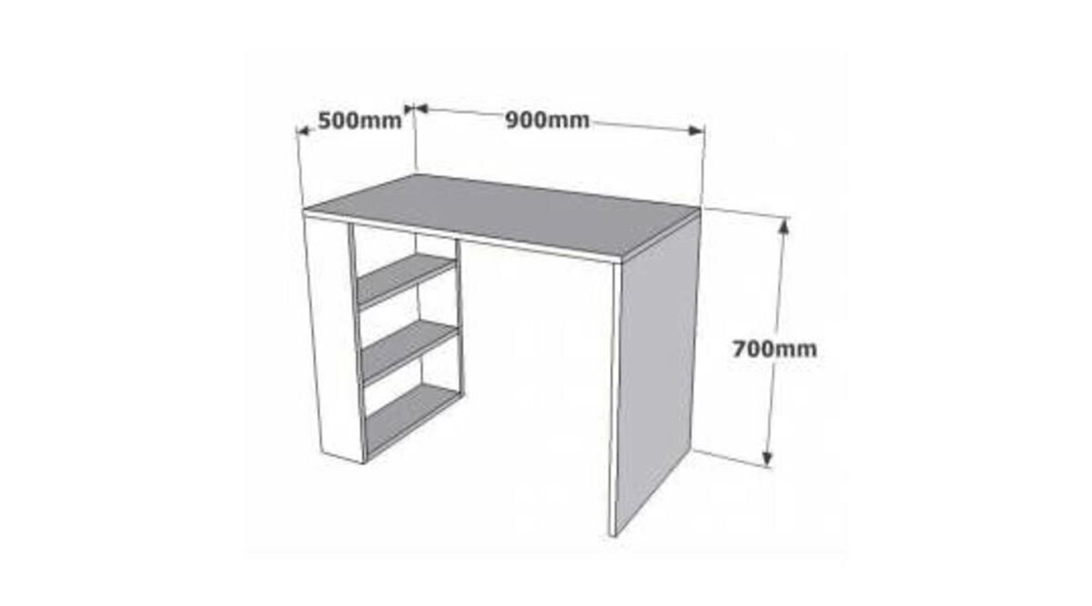 Kirjutuslaud Kalune Design Cool, pruun hind ja info | Arvutilauad, kirjutuslauad | kaup24.ee