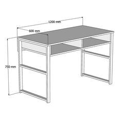 Письменный стол Kalune Design Misto, белый/черный цена и информация | Компьютерные, письменные столы | kaup24.ee