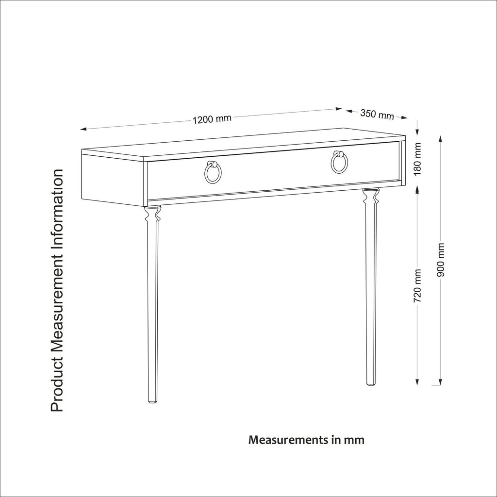 Konsoollaud Kalune Design Goldy, pruun цена и информация | Konsoollauad | kaup24.ee