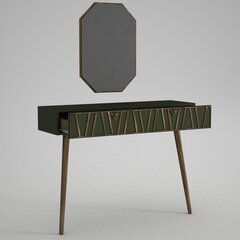 Комплект консоли и зеркала Kalune Design Forest Aynali, коричневый/темно-зеленый цена и информация | Столы-консоли | kaup24.ee