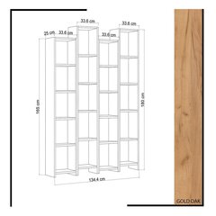 Riiul Kalune Design Semm, tamm/valge hind ja info | Riiulid | kaup24.ee