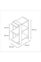 Riiul Kalune Design Ova, pruun/hall цена и информация | Полки | kaup24.ee