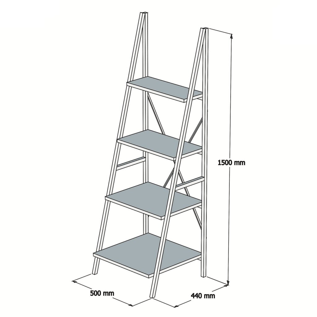 Riiul Kalune Design Passi, pruun/must hind ja info | Riiulid | kaup24.ee