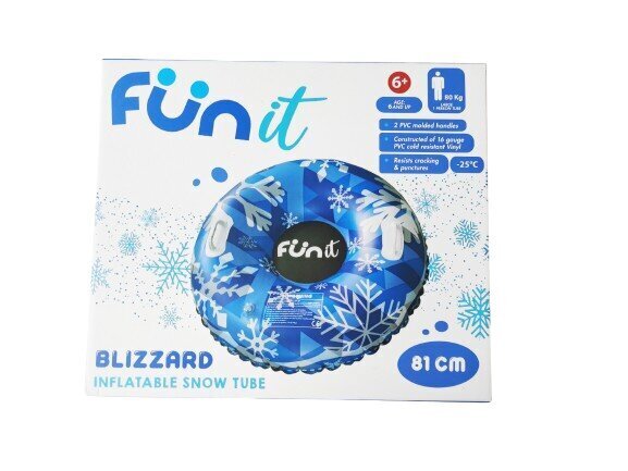 Täispuhutavad kelgud Funit Blizzard, sinised, 81 cm цена и информация | Kelgud, lumetuubid ja liulauad | kaup24.ee