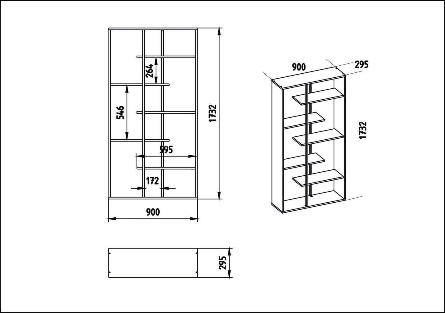 Riiul Kalune Design Presto, pruun/must hind ja info | Riiulid | kaup24.ee