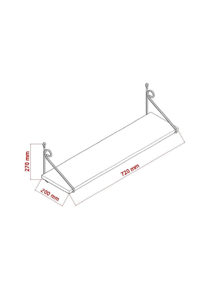 Riiul Kalune Design Seramoni, tamm/must hind ja info | Riiulid | kaup24.ee