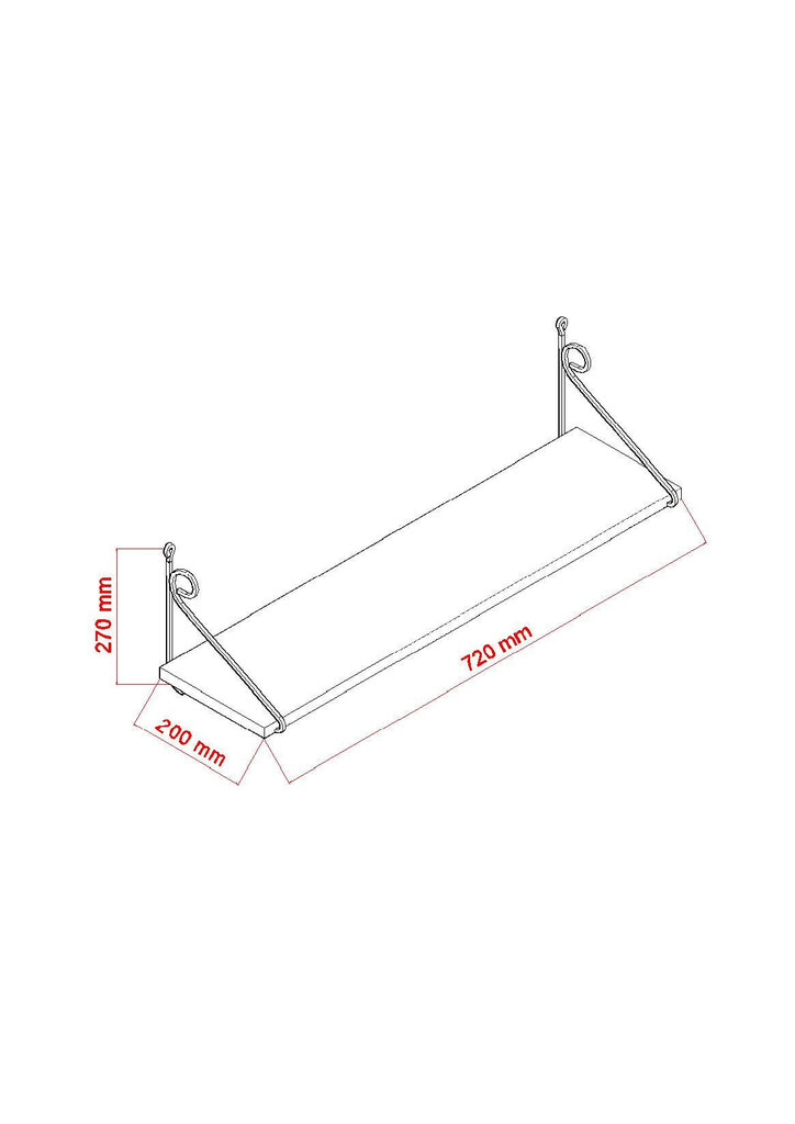 Riiul Kalune Design Seramoni, valge hind ja info | Riiulid | kaup24.ee