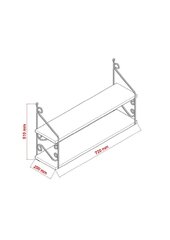 Riiul Kalune Design Seramoni 2, pruun hind ja info | Riiulid | kaup24.ee