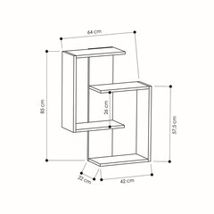 Riiul Kalune Design Paranoid, hall/tumepruun hind ja info | Riiulid | kaup24.ee