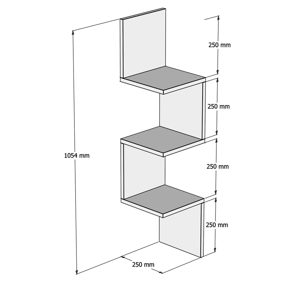 Riiul Kalune Design Zikzak, pruun hind ja info | Riiulid | kaup24.ee