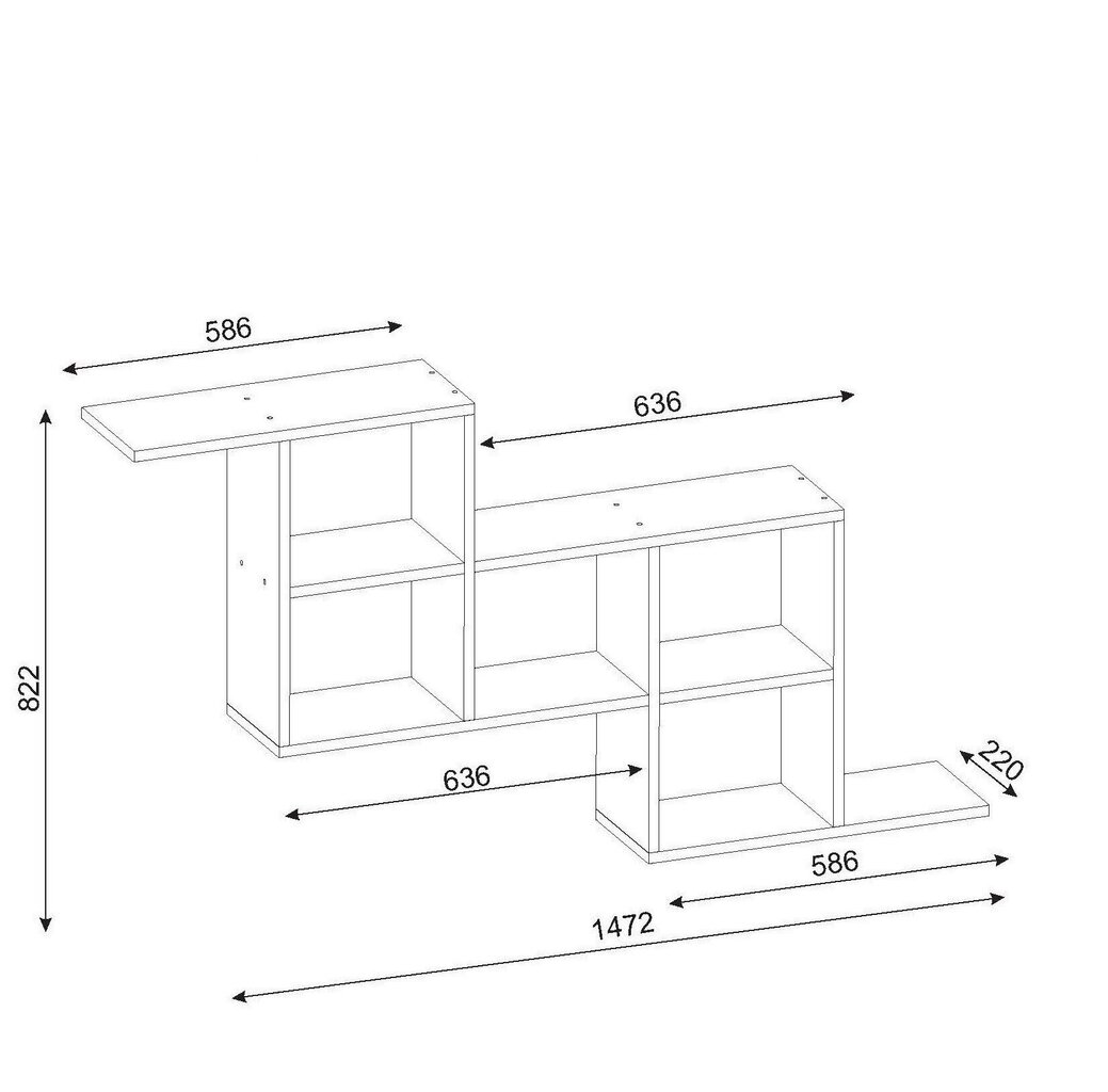 Riiul Kalune Design Zeta, valge hind ja info | Riiulid | kaup24.ee