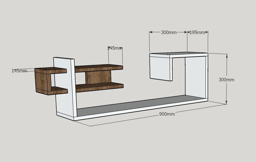 Riiul Kalune Design Stor, valge/pruun hind ja info | Riiulid | kaup24.ee