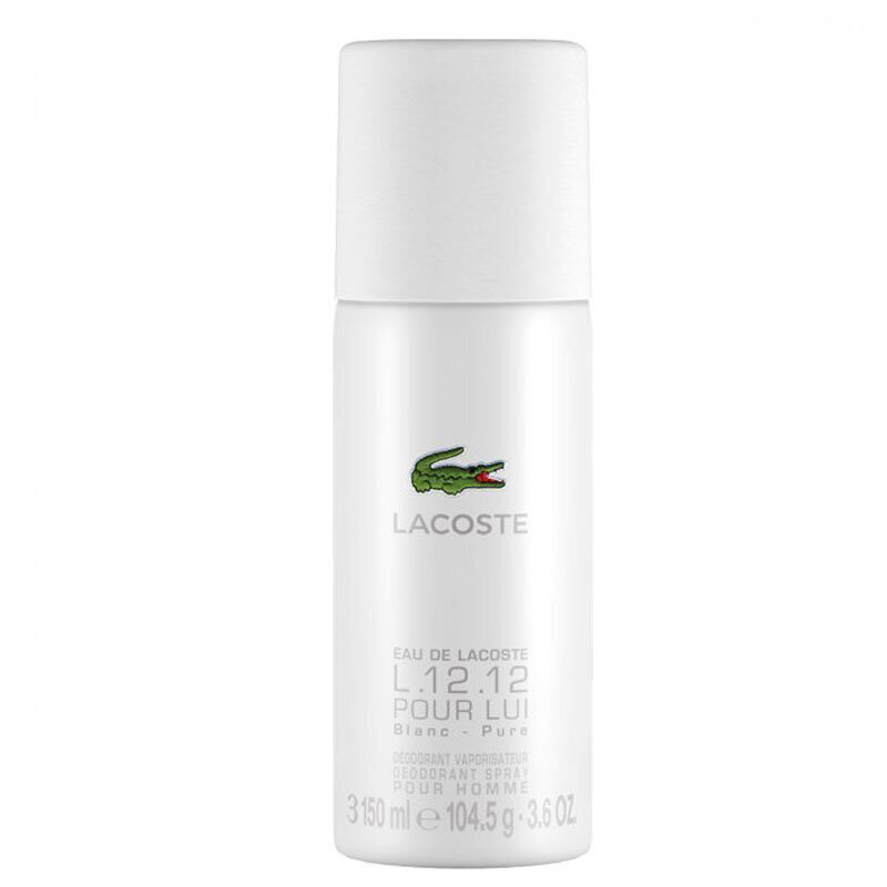 Lõhnav spreideodorant meestele Lacoste Eau de Lacoste L.12.12 Blanc 150 ml цена и информация | Lõhnastatud kosmeetika meestele | kaup24.ee