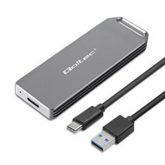 Qoltec kettaboks Enclosure mini for M.2 SSD | NVMe | PCIe | USB3.1 | Super speed10Gb/s | 2TB | hõbedane hind ja info | Väliste kõvaketaste ümbrised | kaup24.ee