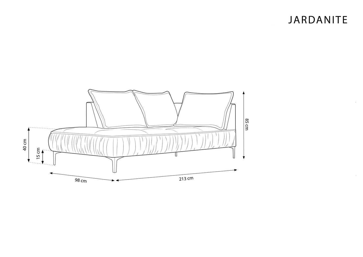 Diivan Micadoni Home Jardanite 2S, kollane hind ja info | Diivanid ja diivanvoodid | kaup24.ee