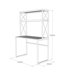 Письменный стол Kalune Design Mercan, черный/коричневый цена и информация | Компьютерные, письменные столы | kaup24.ee
