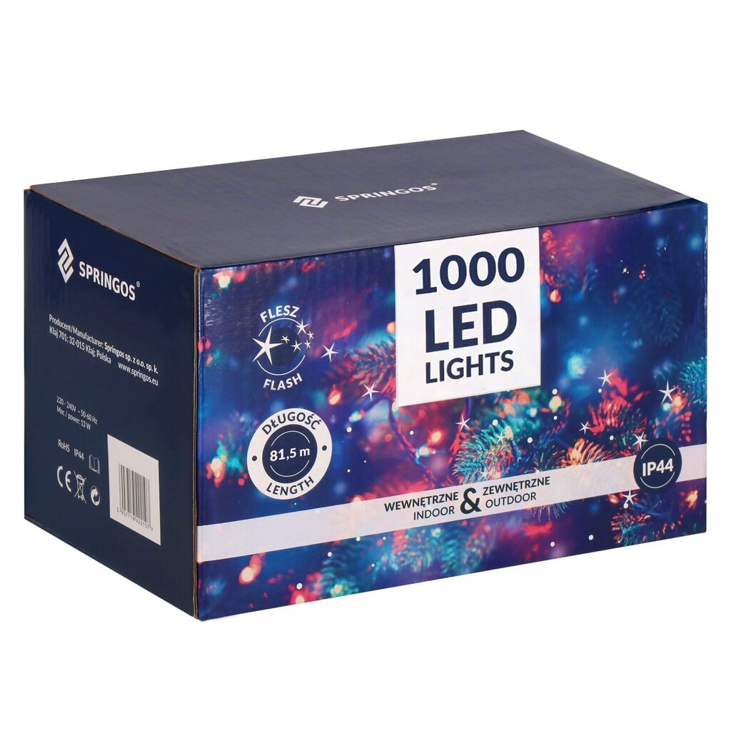 CL1007 JÕULUPUUDE TULED FLASH 1000 LED цена и информация | Jõulutuled | kaup24.ee