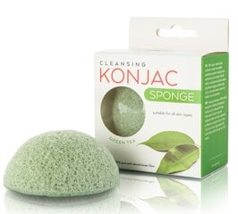 Очищающая губка для лица Konjac Sponge Green Tea цена и информация | Аппараты для ухода за лицом | kaup24.ee