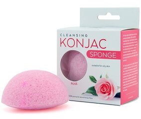 Puhastav näokäsn Konjac Sponge Rose hind ja info | Näopuhastusvahendid | kaup24.ee