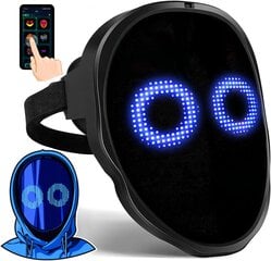 Nägu muutev LED-mask koos rakendusega juhitavaga - programmeeritav LED-Halloweeni mask digitaalne helendav mask kostüümi cosplay jaoks hind ja info | Karnevali kostüümid | kaup24.ee