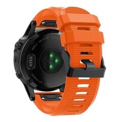 Garmin Fenix 5X Plus silikoonist kellarihm - oranž oranž цена и информация | Аксессуары для смарт-часов и браслетов | kaup24.ee