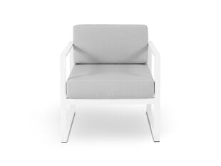 Уличное кресло Calme Jardin Nicea, светло-серое/белое цена и информация | Уличные cтулья | kaup24.ee