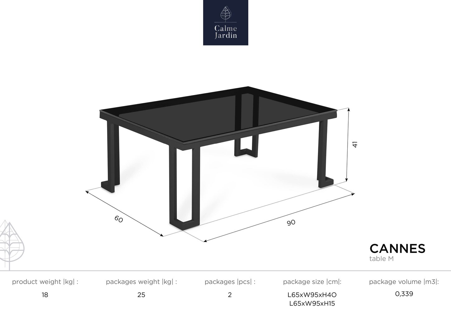 Aialaud Calme Jardin Cannes M, valge цена и информация | Aialauad | kaup24.ee