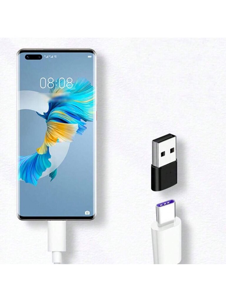 C-tüüpi USB 2.0 isane OTG-adapter, telefoni kõrvaklappide muundur, PD-tüüpi kiirlaadimismuundur-C-tüüpi muundur-2 must 2 kuldne цена и информация | Kaablid ja juhtmed | kaup24.ee