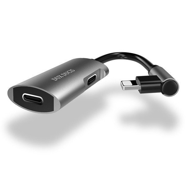 Adapter Dux Ducis K-III Apple Lightning to 2xLightning, hõbedane hind ja info | USB jagajad, adapterid | kaup24.ee