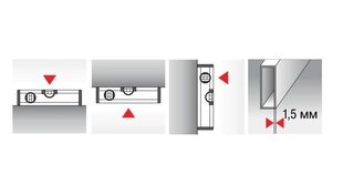 Magnetiga lood BMI Eurostar (80 cm), seina paksus 1,5 mm hind ja info | Käsitööriistad | kaup24.ee