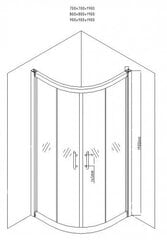 Товар с повреждённой упаковкой. Полукруглая душевая кабина Mexen Rio, 70x70, 80x80,90x90, матовая цена и информация | Товары для сантехники с поврежденной упаковкой | kaup24.ee