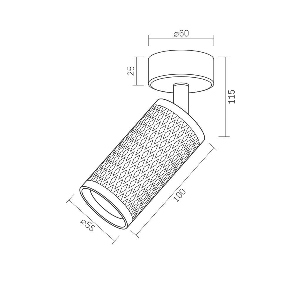 LED Diamante pinnapealne ümmargune halogeenvalgusti, must цена и информация | Laelambid | kaup24.ee