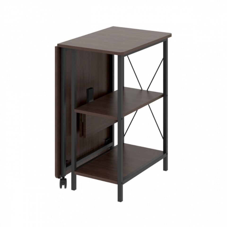 Maclean Loft Folding kirjutuslaud MC-411B Dark Walnut цена и информация | Arvutilauad, kirjutuslauad | kaup24.ee