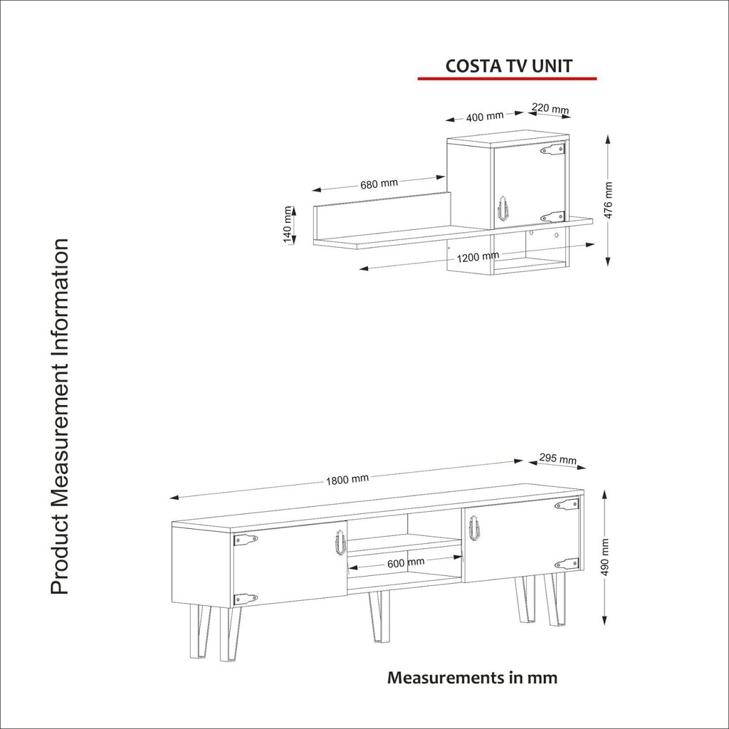 Sektsioon Kalune Design Costa Unit, beež цена и информация | Sektsioonid | kaup24.ee