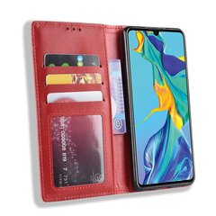 Чехол для Huawei P30 с магнитной застежкой и винтажным узором из искусственной кожи с отделениями для карт цена и информация | Чехлы для телефонов | kaup24.ee