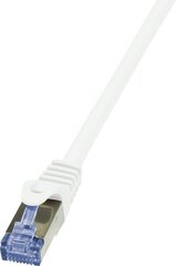 LOGILINK - Patchcord Cat.6A 10G S/FTP PIMF PrimeLine 2m white цена и информация | Кабели и провода | kaup24.ee