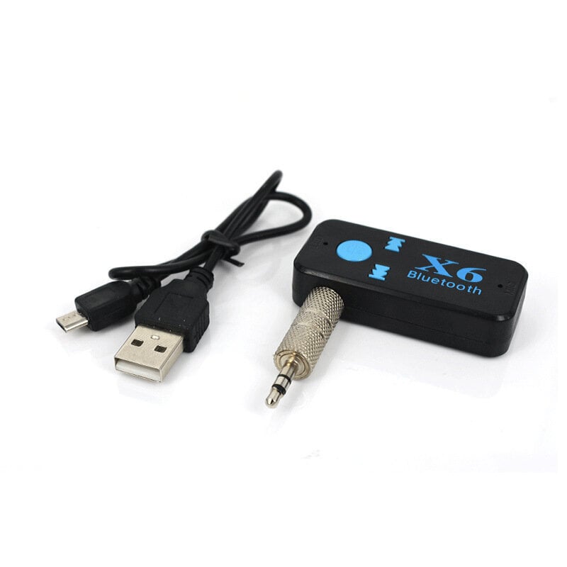 5 tk X6 auto Bluetooth käed-vabad kõne helivastuvõtja TF-kaardi AUX-adapter Bluetoothi kõrvaklappide taasesitamiseks цена и информация | USB jagajad, adapterid | kaup24.ee