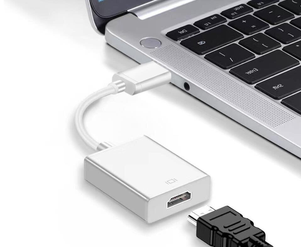 USB-HDMI emaskonverteri adapteri kaabel sülearvuti projektori jaoks hind ja info | Tekstiilkaablid ja elektriklemmid | kaup24.ee