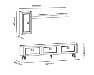 Sektsioon Kalune Design Lorenz, valge hind ja info | Sektsioonid | kaup24.ee