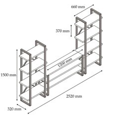 Секция Kalune Design Egzotik, светло-коричневая цена и информация | Секции | kaup24.ee