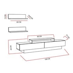 Sektsioon Kalune Design Lucca TV, valge hind ja info | Sektsioonid | kaup24.ee