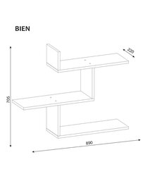 Seinariiul Kalune Design Bien, pruun цена и информация | Полки | kaup24.ee