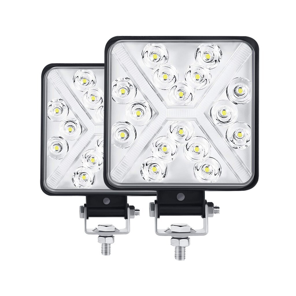 Paar 4-tolline traktori LED-töötuli 300W 12000LM 6000K 4x4 LED-esituli IP67 mootorratta LED-lisatuled ruudukujuline 8D-objektiiv, eriti kõrge heledus traktorimaasturile veoauto garaažiaed цена и информация | Turvasüsteemid ja 12V seadmed | kaup24.ee