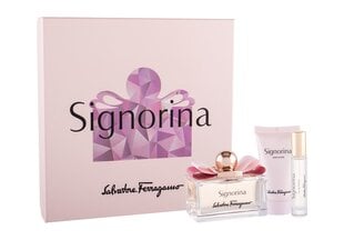 Набор Salvatore Ferragamo Signorina: EDP для женщин 100 мл + EDP для женщин 10 мл + лосьон для тела 50 мл цена и информация | Женские духи | kaup24.ee