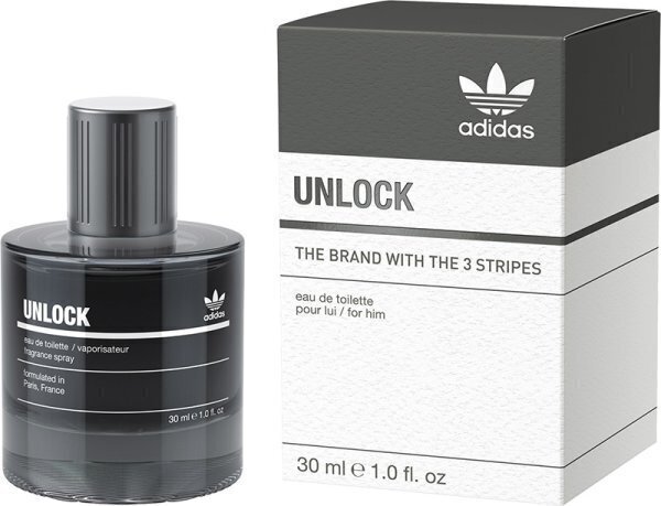 Tualettvesi Adidas Unlock for Him EDT meestele 30 ml цена и информация | Meeste parfüümid | kaup24.ee