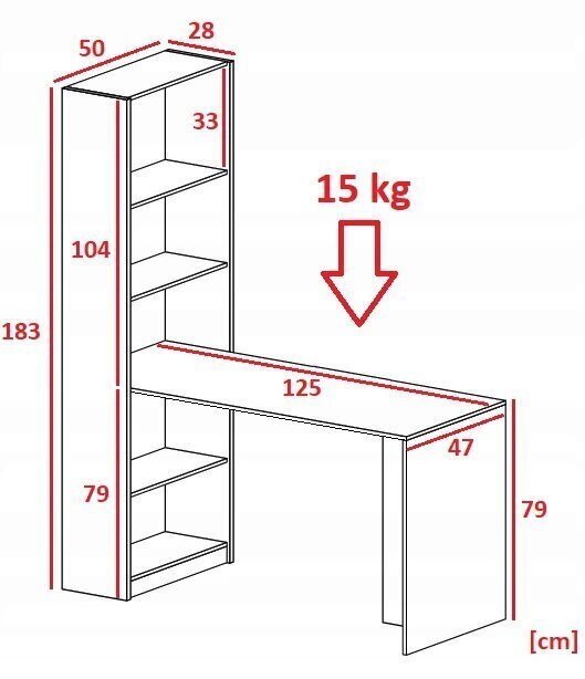 Kirjutuslaud ADRK Furniture Paul I, pruun цена и информация | Arvutilauad, kirjutuslauad | kaup24.ee