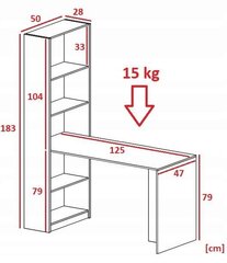 Письменный стол ADRK Furniture Paul II, коричневый цена и информация | Компьютерные, письменные столы | kaup24.ee