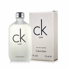 Туалетная вода Calvin Klein CK One EDT для женщин/мужчин 15 мл цена и информация | Женские духи | kaup24.ee