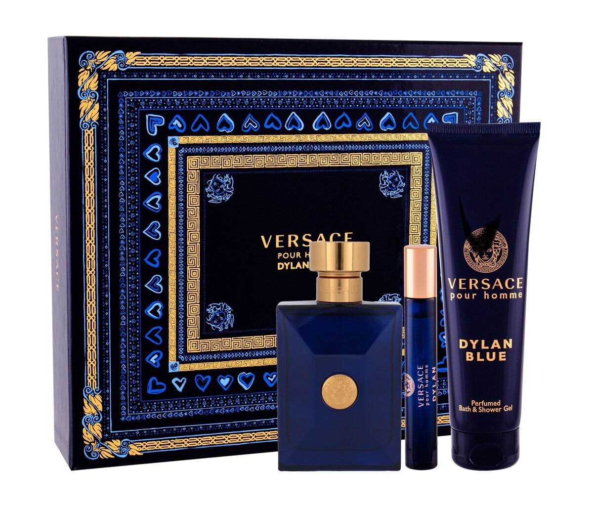 Komplekt Versace Pour Homme Dylan Blue: EDT meestele 100 ml + miniatuurne EDT meestele 10 ml + dušigeel 150 ml цена и информация | Meeste parfüümid | kaup24.ee