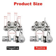 Aku klemmi pistik, ülemine klemmi akukinnitus SAE/JIS A tüüpi positiivsed ja negatiivsed klemmielektroodid, autodele, veoautodele, bussidele (1 paar) hind ja info | Auto salongitarvikud | kaup24.ee